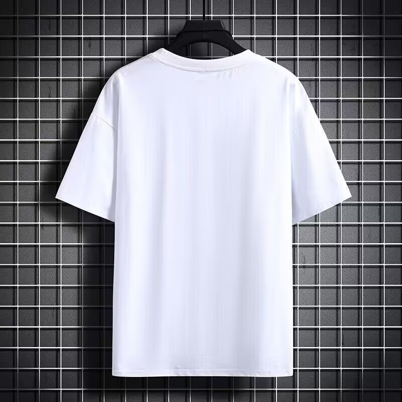 Short-sleeved T-shirt men's new thin summer fashion brand plankton Shuai design sense of personality fashion printed top
