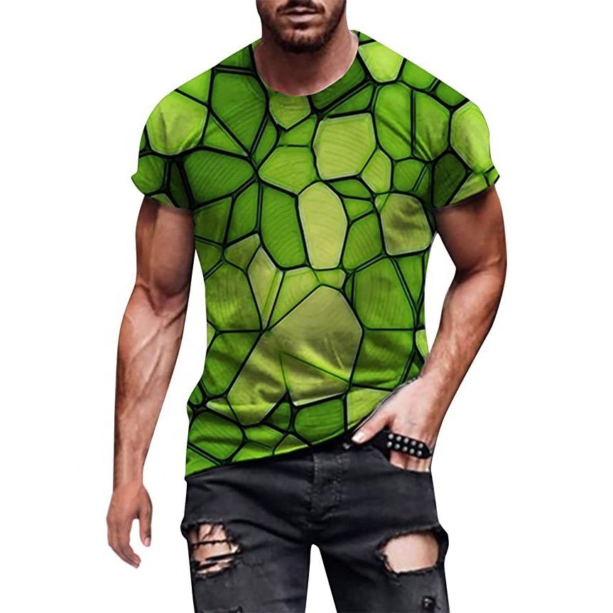 High good quality clothes Printed sublimation printing men's t-shirt round neck 3d print t shirt OEM and ODM stylish shirt