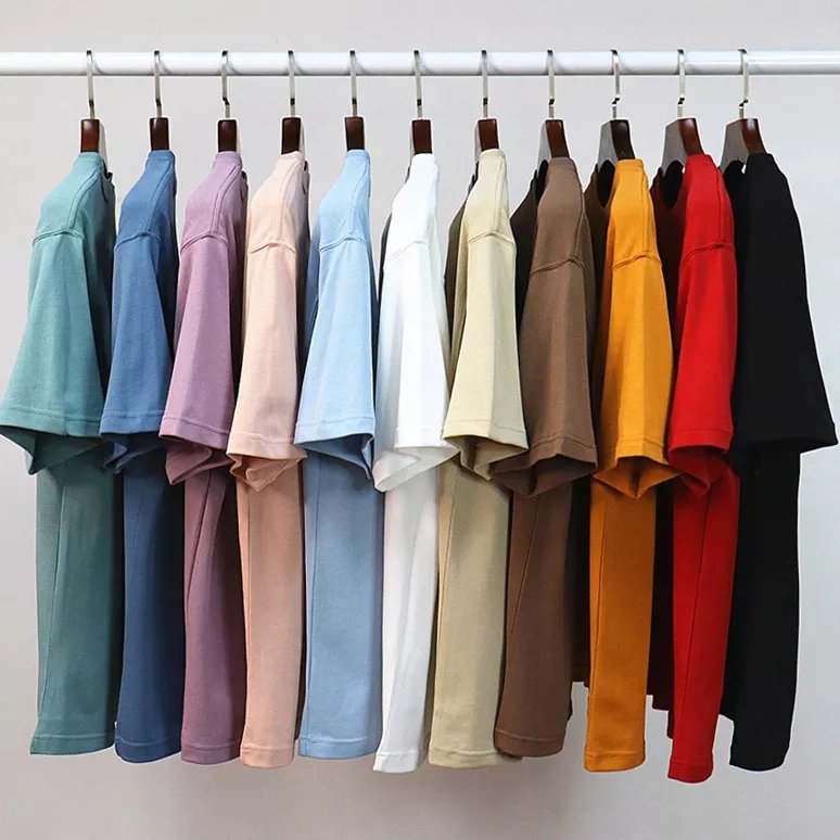 Heavy Weight 100% Cotton Blank Men's T-shirts Heavyweight Oversized Tshirt Printing Custom T Shirt Plus Size Thick Custom Shirt