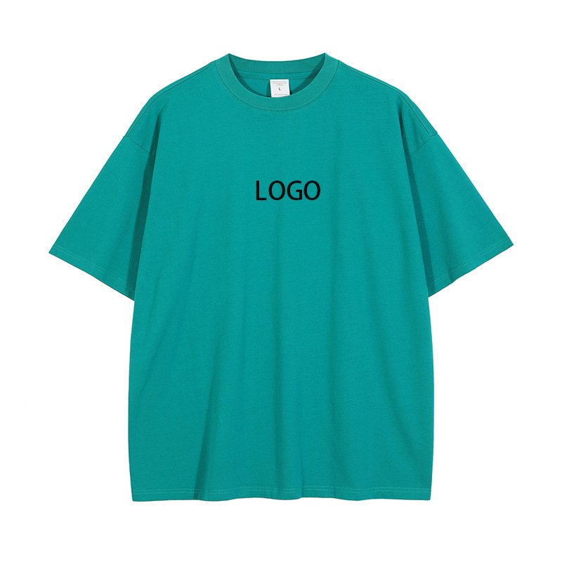 Custom design oversize Round neck t-shirt man fashion heavyweight t-shirt drop shoulder tops men's t-shirt large sizes