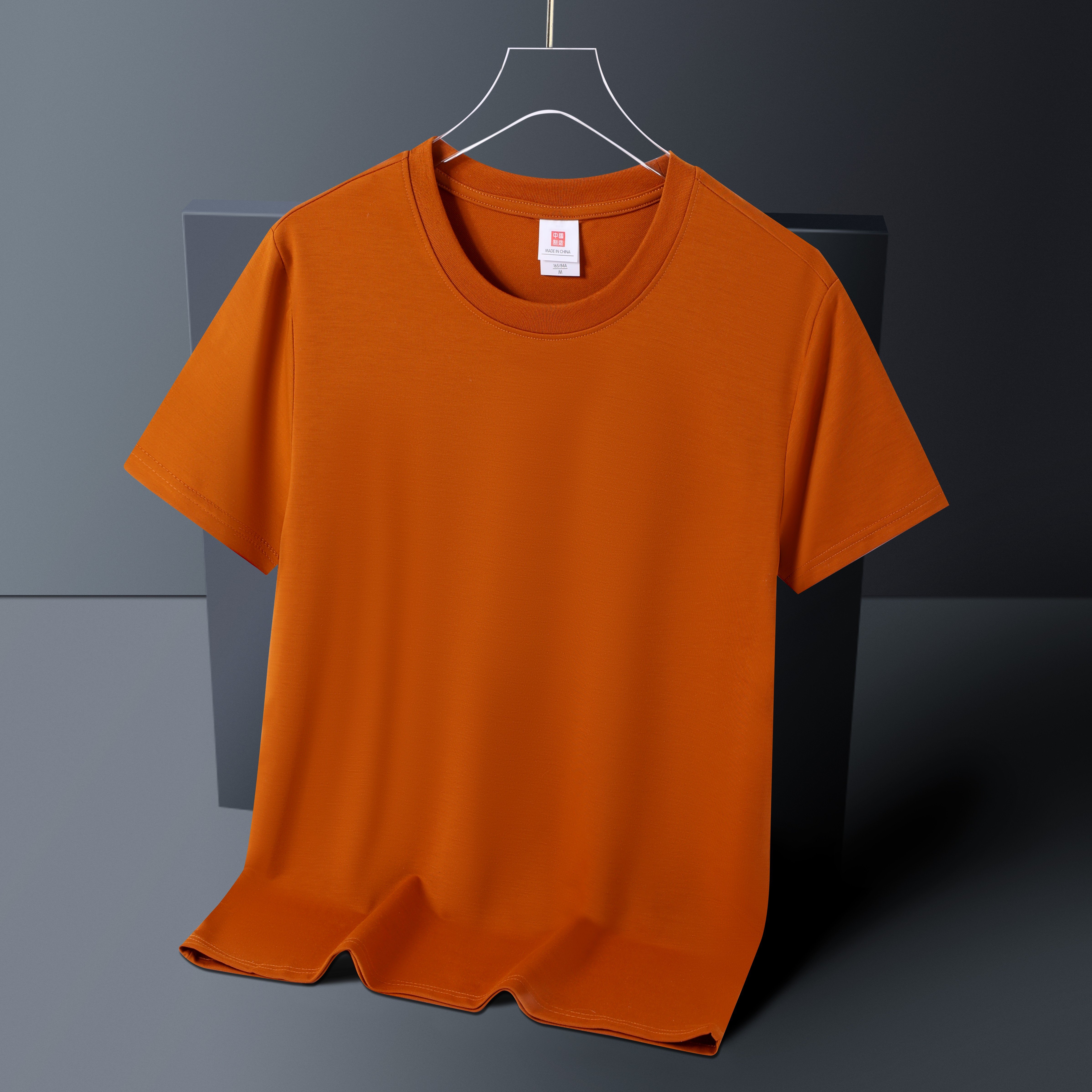 Design 230 gsm tshirt tee round neck organic cotton printed heavyweight blank t shirt plus size men's t-shirts