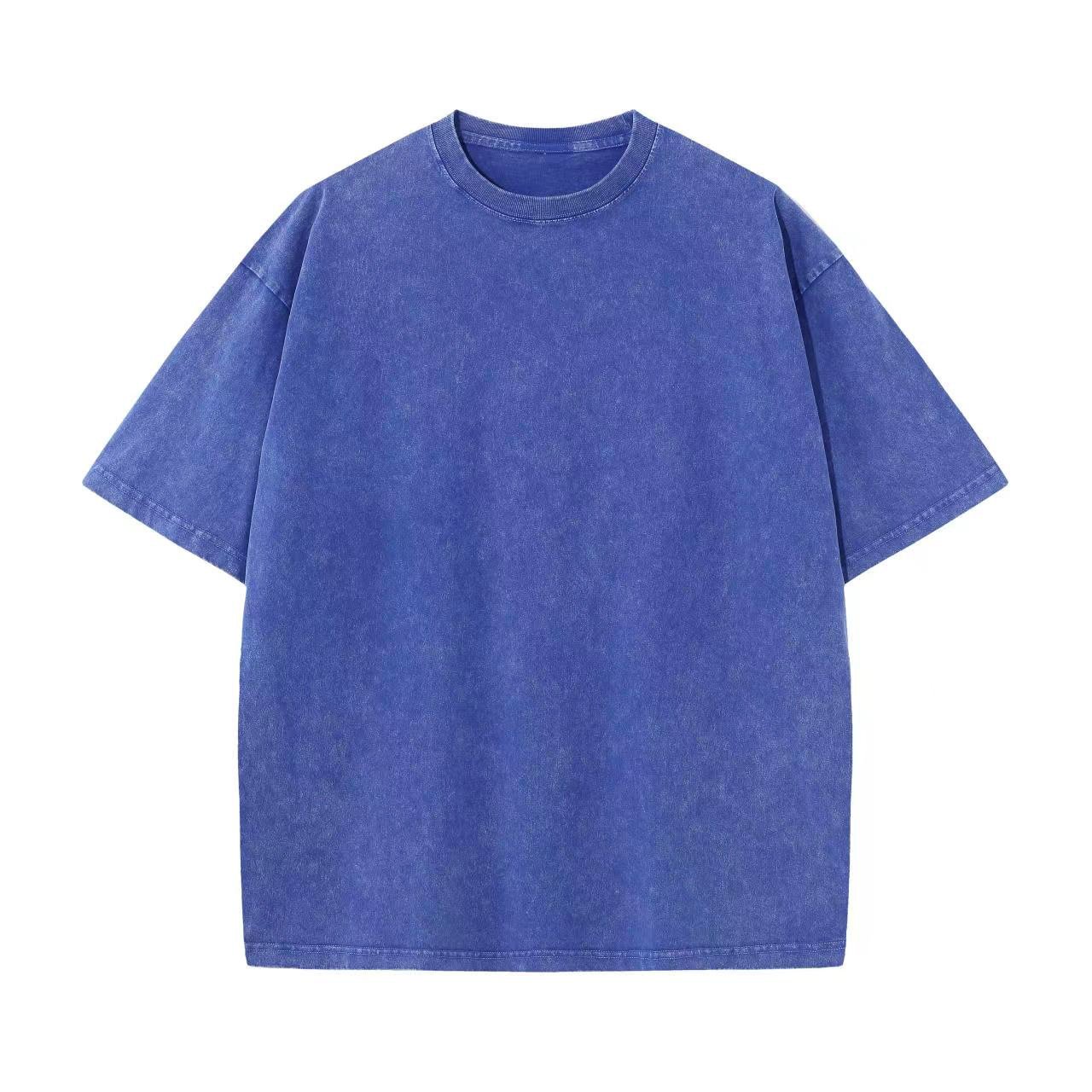 Plus Size Men's T-Shirts Hand Washed to Revive and Renew Old Clothing