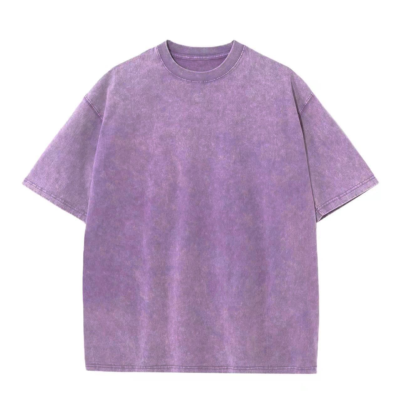 Plus Size Men's T-Shirts Hand Washed to Revive and Renew Old Clothing
