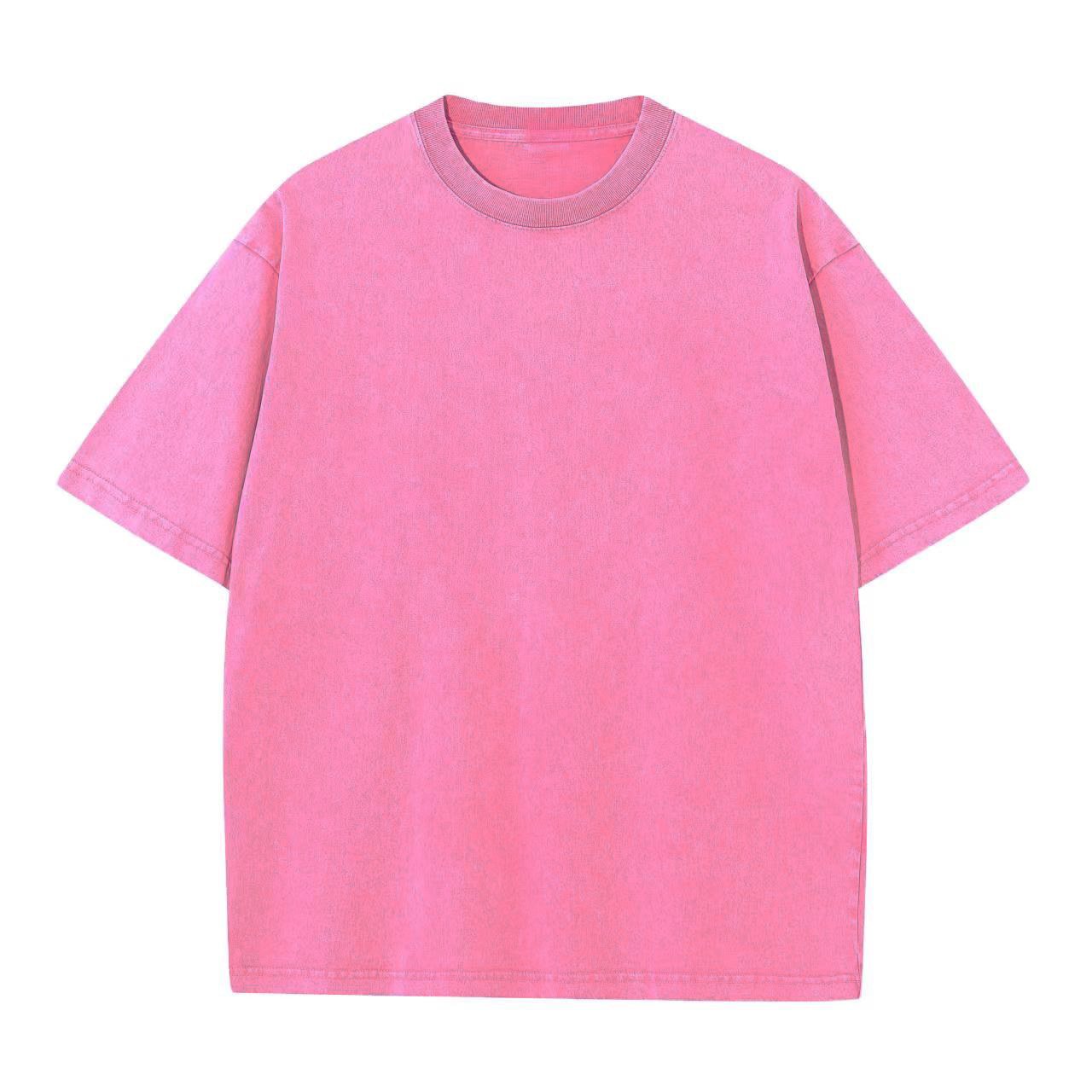 Plus Size Men's T-Shirts Hand Washed to Revive and Renew Old Clothing