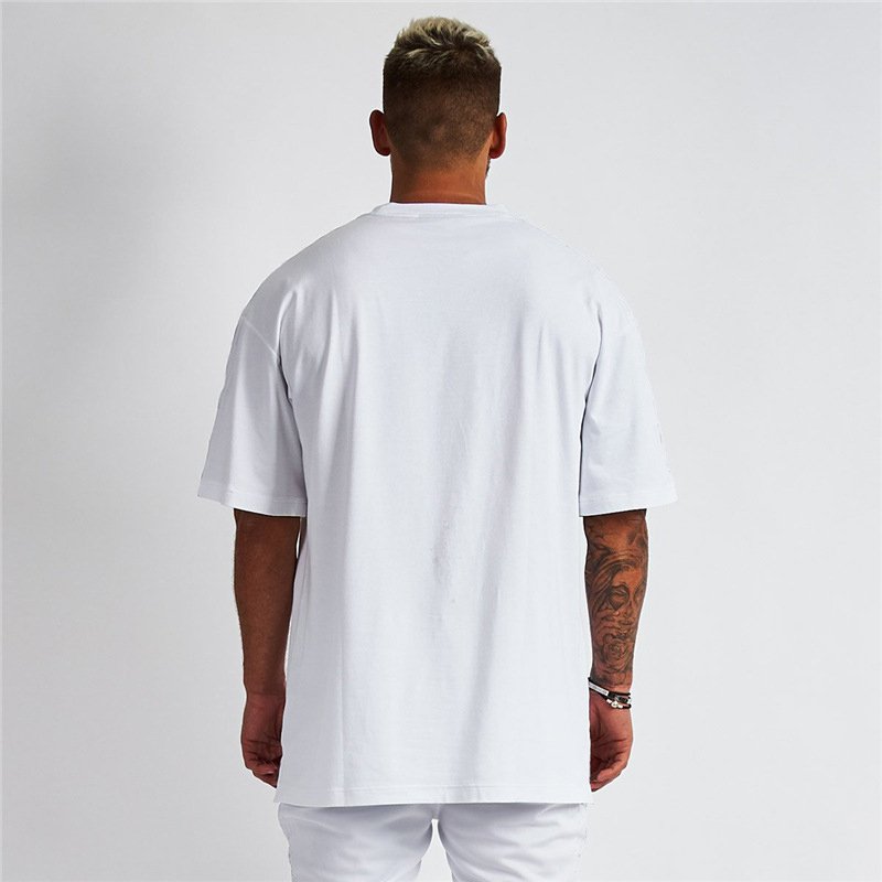 High Quality Men's Plus Size T-shirts Plain Blank Loose Tshirts Custom Print 100% Cotton tshirts supplier