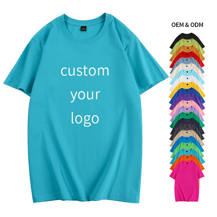 In-stock T Shirt Men's 100% Cotton Tshirt Luxury Quality Rib O-neck Blank Drop Shoulder Oversize T-shirt For Men