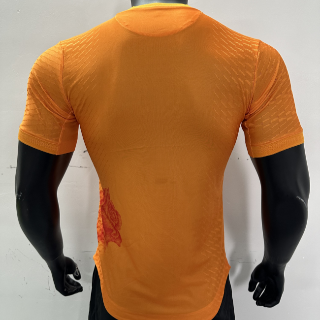 23 24 Away men's shirts Breathable shirts, football shirts for men's club orange men's and children's T-shirts
