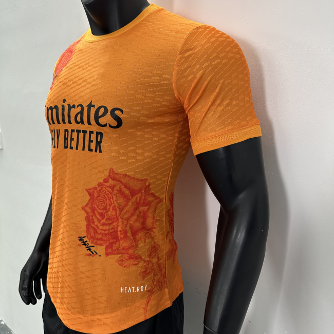 23 24 Away men's shirts Breathable shirts, football shirts for men's club orange men's and children's T-shirts