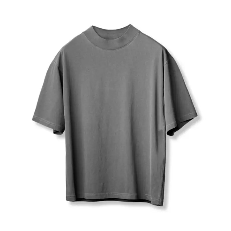 100% cotton men's t shirt heavyweight luxury oversized drop shoulder custom logo desgin boxy blank streetwear t-shirt for men