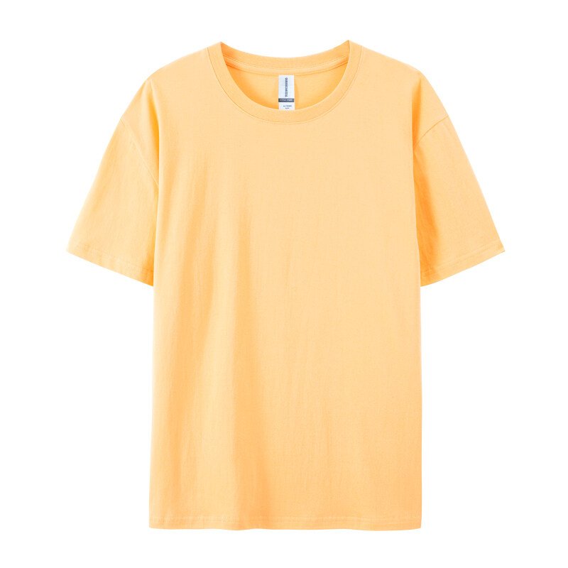 Wholesale High Quality Tshirt Custom Your Brand Logo 100% Cotton Tshirt Blank Men T Shirt Plain Casual Men's T-shirts Custom