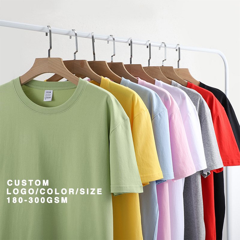 High Quality 100% Cotton Blank T-shirts Wholesale Heavyweight Oversized Tshirt Printing Custom Men's T Shirt