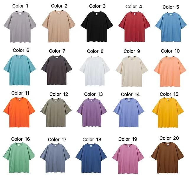 2024 Blank Casual O-Neck custom 230gsm 280gsm 300gsm T Shirts High Quality 100% Cotton Boxy Oversized Mens T Shirt