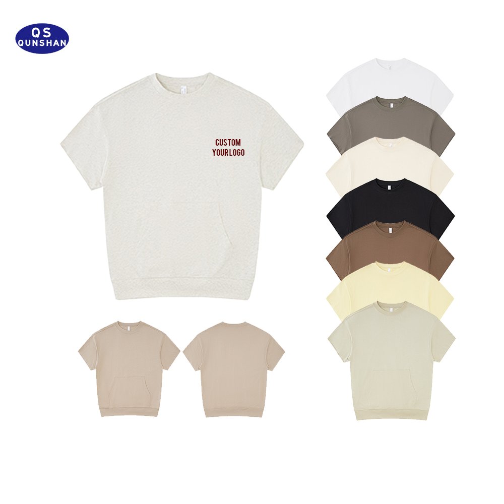 Fashion Pocket Pure Cotton Brand Logo 100% Cotton Blank Men Pocket T Shirt Plain Casual Men's T-shirts