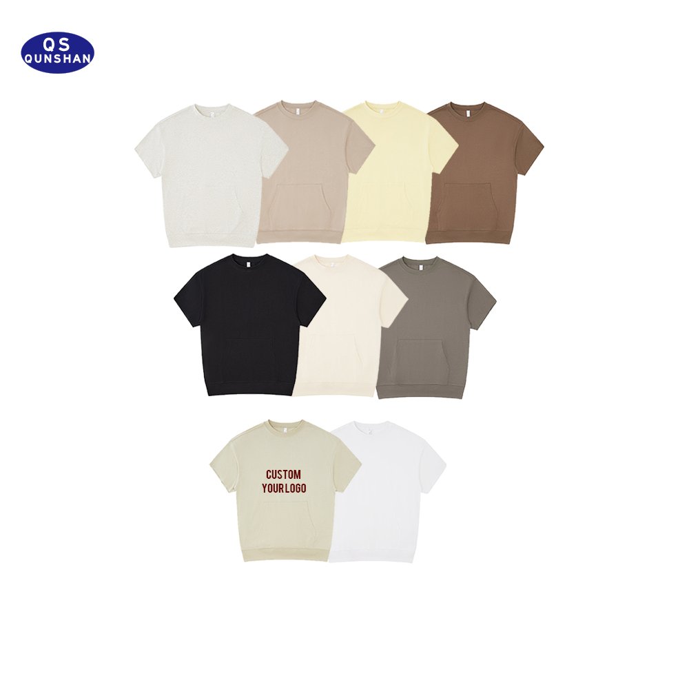 Fashion Pocket Pure Cotton Brand Logo 100% Cotton Blank Men Pocket T Shirt Plain Casual Men's T-shirts