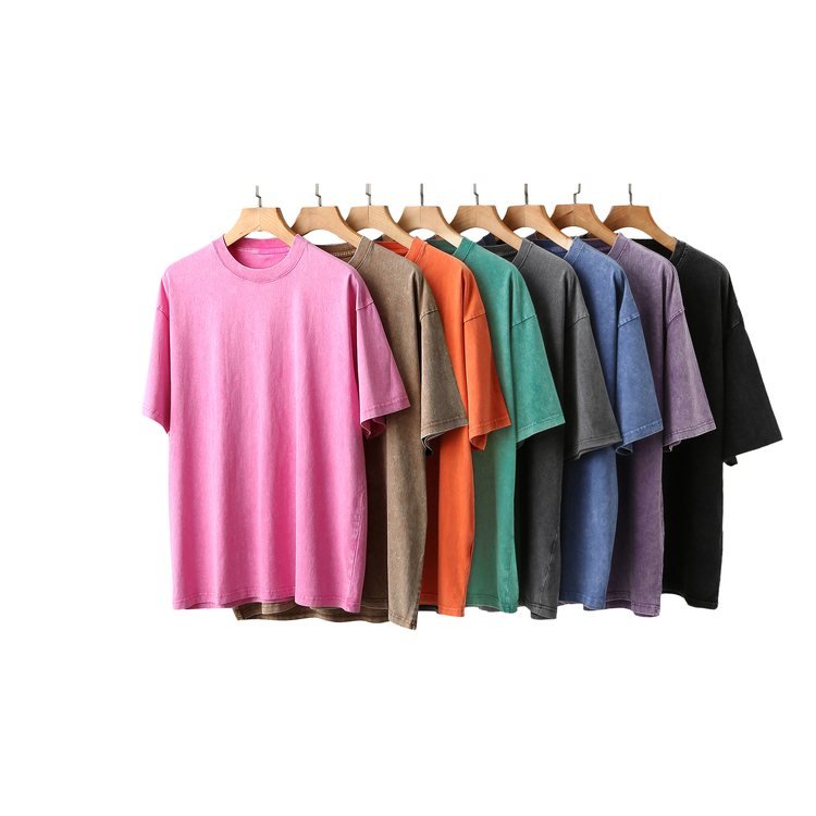 100% Cotton Men's T-shirts Oversized Heavy Vintage blank Streetwear Tee Loose Casual Acid Wash Faded T Shirts