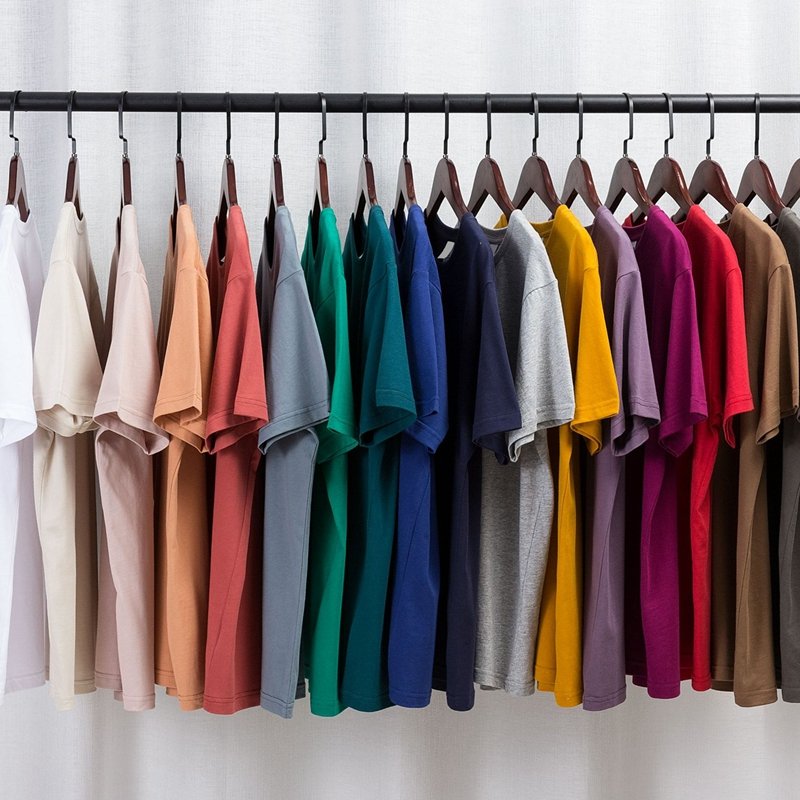 High Quality 100% cotton 190gsm 19 colors men women unisex customizable blank casual t shirt men's t-shirt t shirts t-shirts