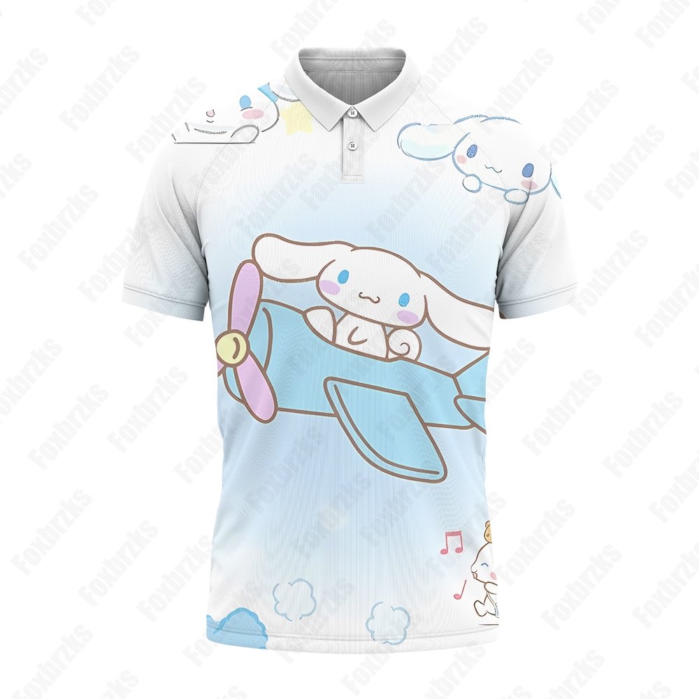 Laurel Dog Oversized Men Women Polo Shirt Men's T-shirt Trend Sanrios Children's Clothing Short Sleeve 2024 Shirts 5XL Tops