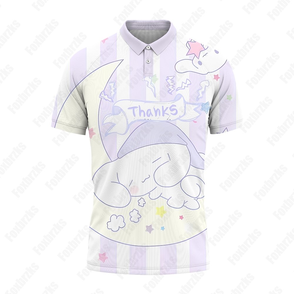Laurel Dog Oversized Men Women Polo Shirt Men's T-shirt Trend Sanrios Children's Clothing Short Sleeve 2024 Shirts 5XL Tops