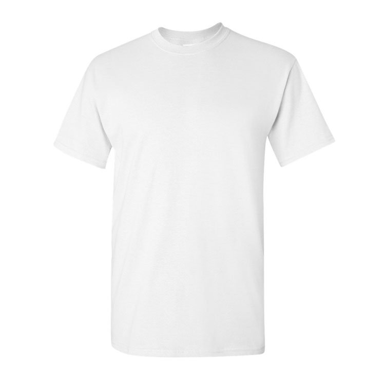 Men's Round Neck 100% Cotton Blank White Plain T Shirts With Custom Logo Printed