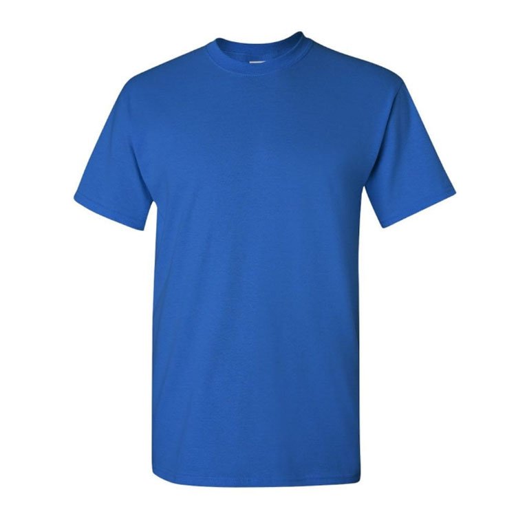 Men's Round Neck 100% Cotton Blank White Plain T Shirts With Custom Logo Printed