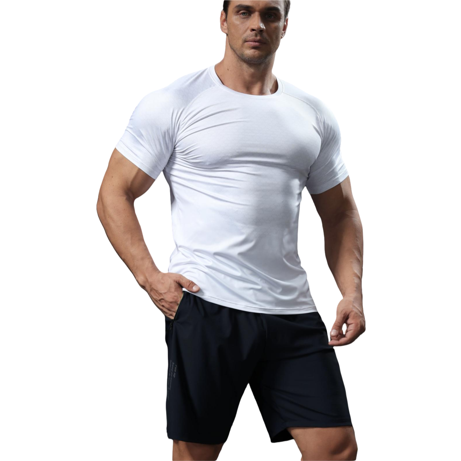 Custom LOGO Men's Breathable Compression Short Shirts Mesh Fitness Top Basketball Training Running Short Sleeves men's t-shirts