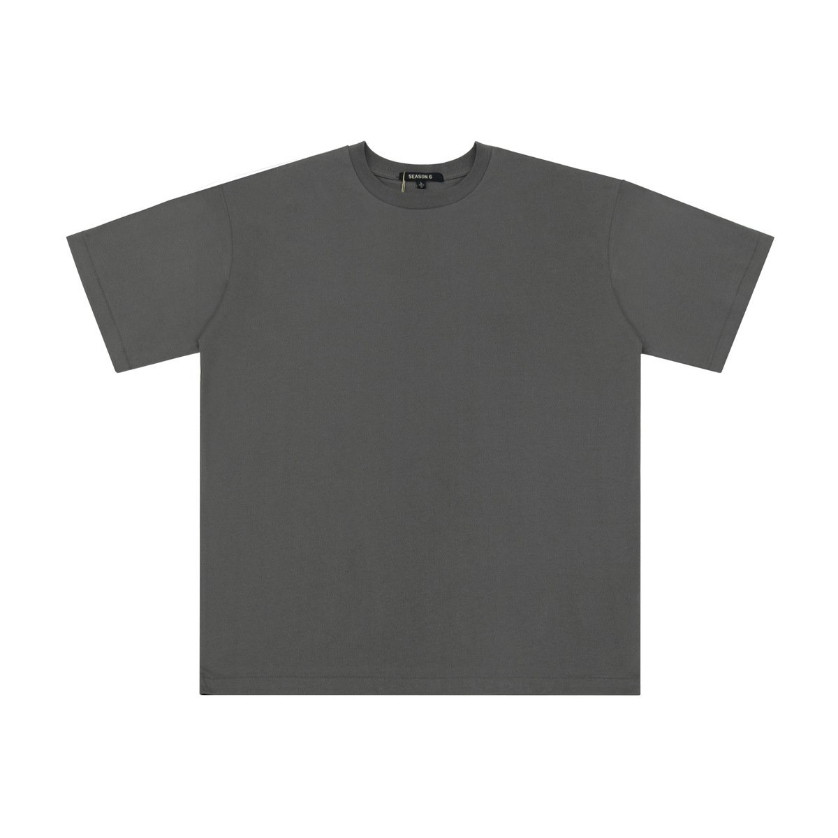 Solid color washed and worn-out base short sleeved men's T-shirt made of 100% cotton, with a comfortable, simple and fashionable