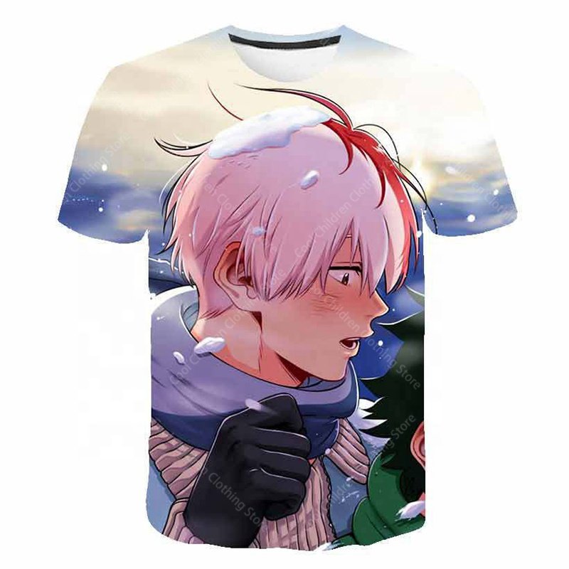 My Hero Academia Summer Boys Girls Short Sleeve Clothing for Tee Cute casual fashion Parent Child Clothing Short Sleeve T-shirt
