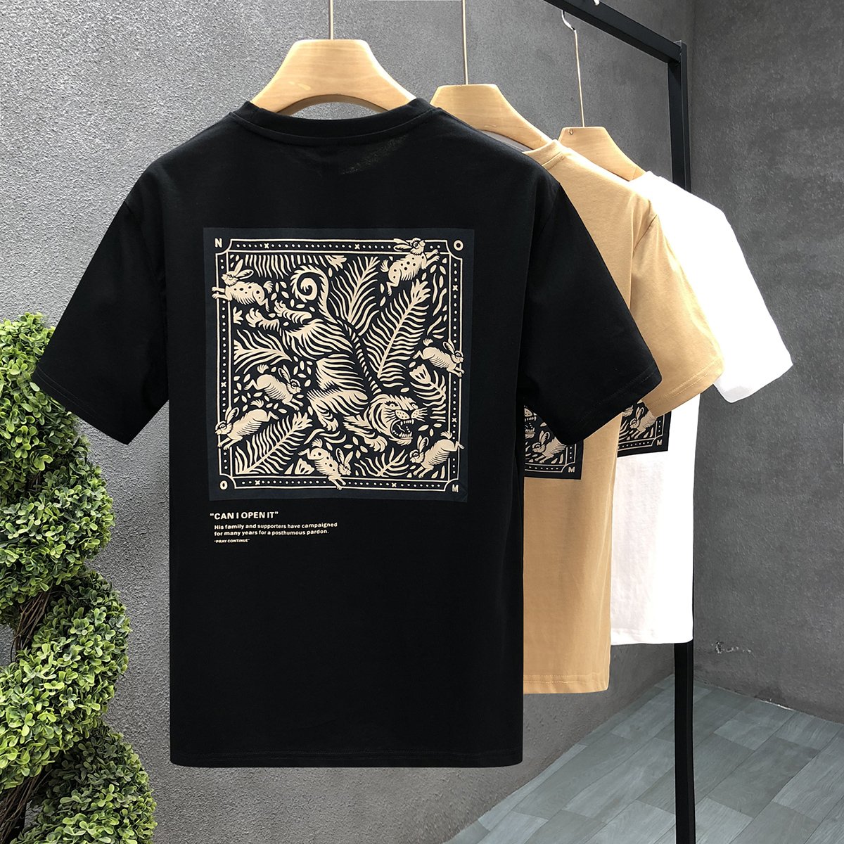 Waffle Short-sleeved Men's Summer Design Sense Niche Trendy Brand Clothes American Loose Trendy All-match Men's T-shirt