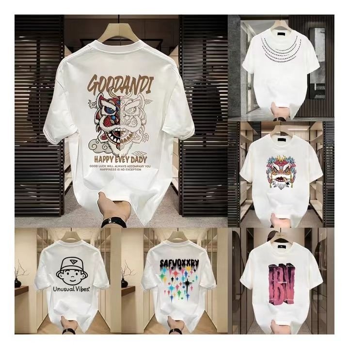 High Quality Cotton Custom T Shirt For Men Blank Heavy Weight Oversized Tshirt Printing Men's T-Shirts