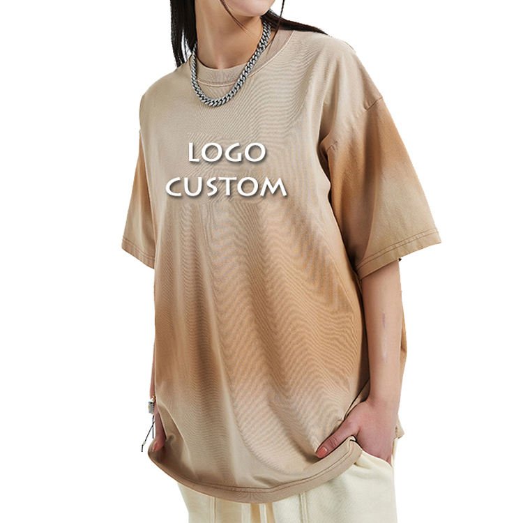 Custom Logo Casual Vintage Washed Mens T Shirt Customized Cotton Heavyweight Round Neck Men's T Shirts