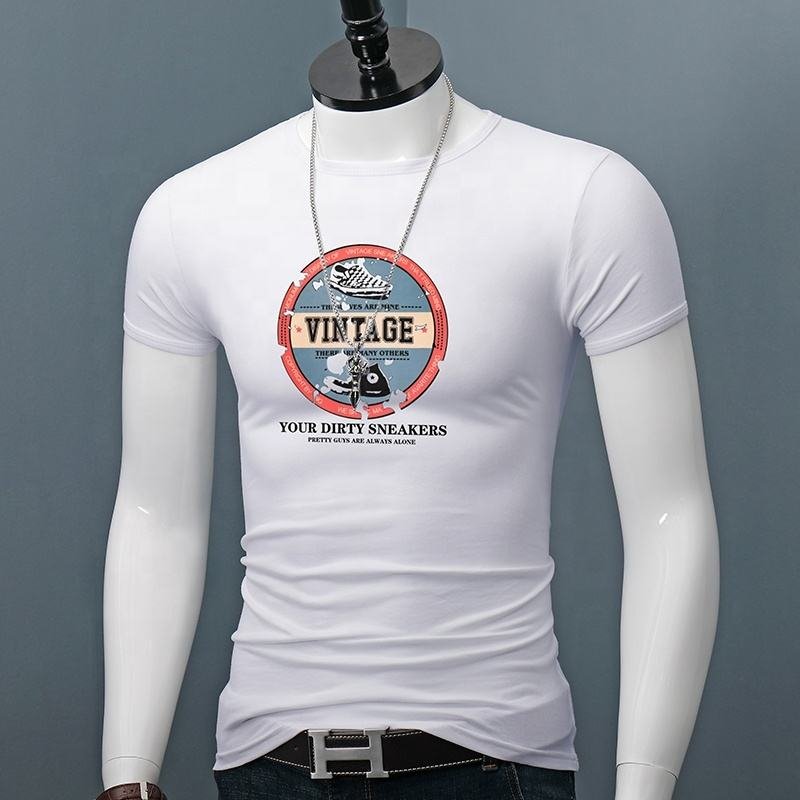 vintage style oversized acid wash streetwear distressed t-shirts 100% cotton plus size men's t shirts