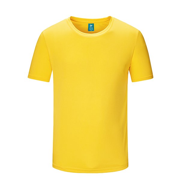 Men's Casual Solid Short Sleeve Quick Dry Polyester T-Shirt High Elasticity Blank Design Collar Custom Logo Unisex Men T shirts