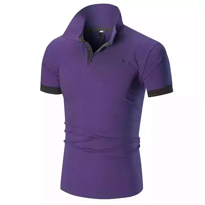 Polo t-shirts 100% Cotton plus size short sleeve Men's Golf polo shirts Custom logo with your embroidered Men's polo shirts
