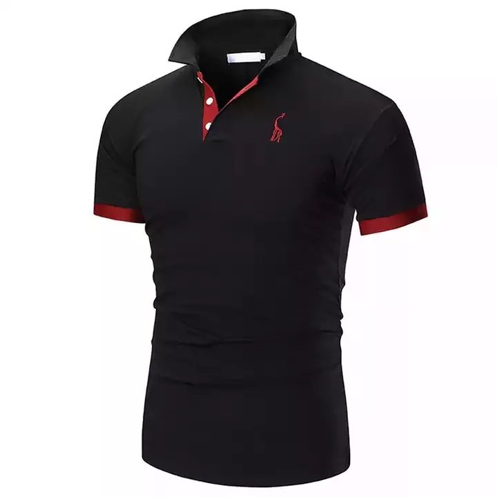 Polo t-shirts 100% Cotton plus size short sleeve Men's Golf polo shirts Custom logo with your embroidered Men's polo shirts