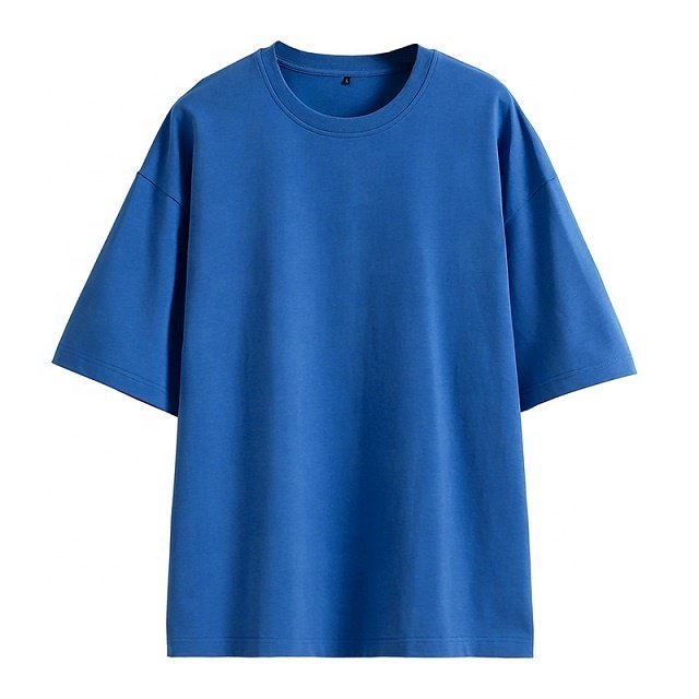 High Quality Custom Heavyweight T-shirt 100% cotton blank White Men's T-Shirts plain O- Neck oversized Drop Shoulder T-Shirts