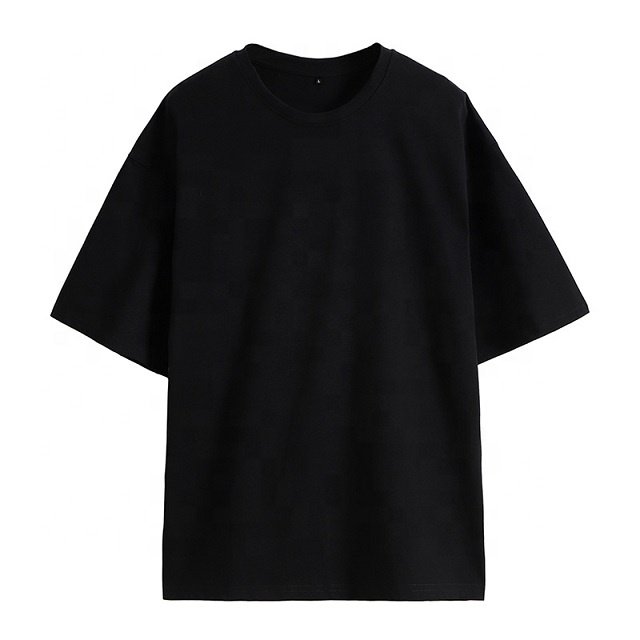 High Quality Custom Heavyweight T-shirt 100% cotton blank White Men's T-Shirts plain O- Neck oversized Drop Shoulder T-Shirts