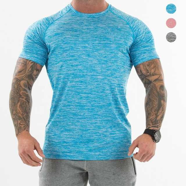 Men's Clothing Cotton Gym T Shirts Custom Logo Blank T shirts for Men