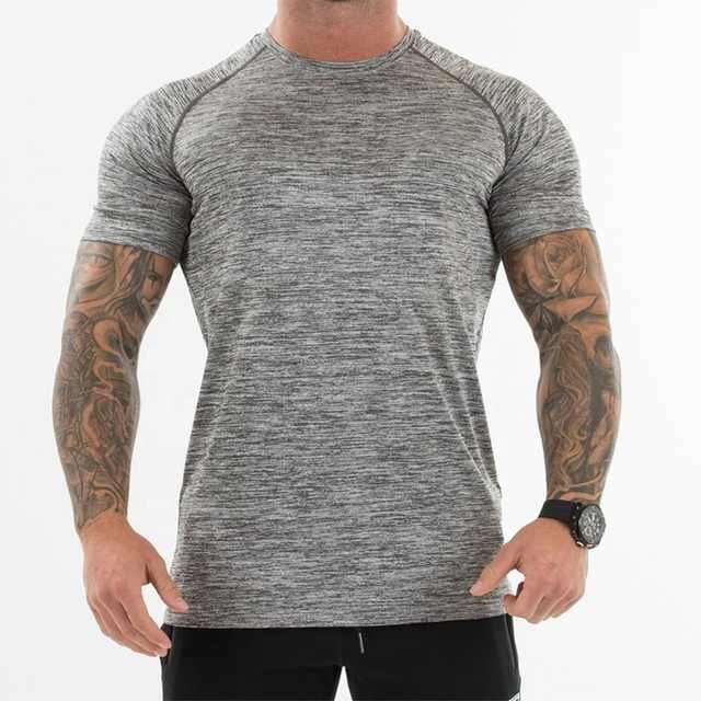 Men's Clothing Cotton Gym T Shirts Custom Logo Blank T shirts for Men