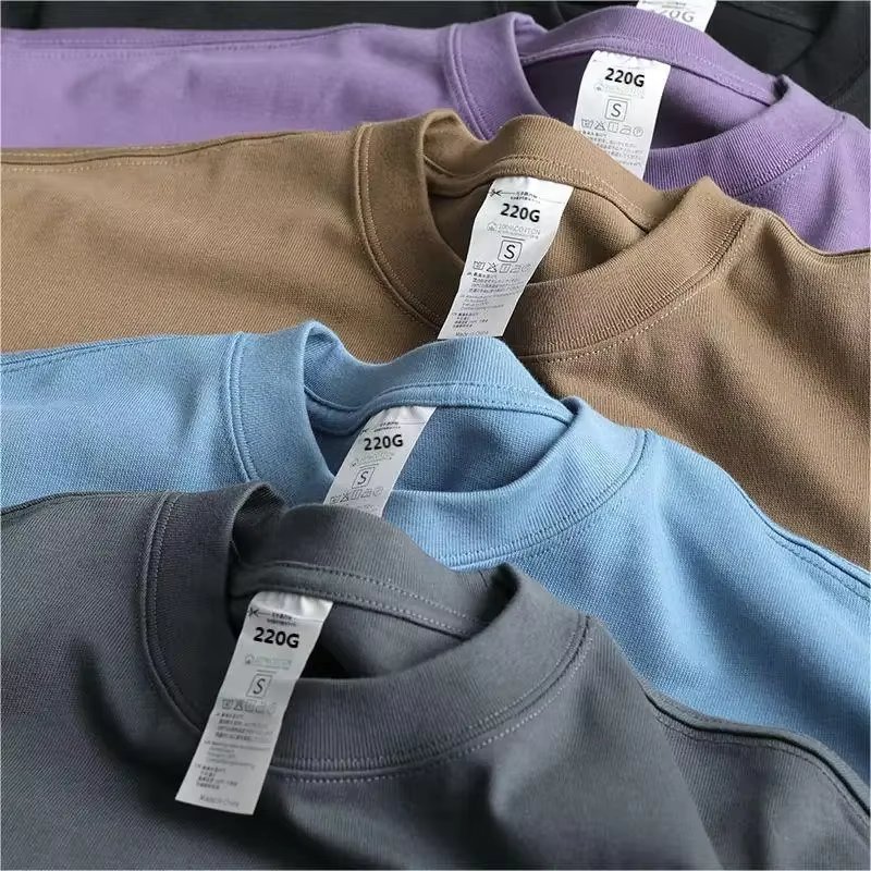 Street Wear t-Shirt Manufacturers heavyweight 240Gsm 280 Gsms Blank T Shirt 400Gsm 240 Gram Cotton Custom Heavy Weight Tshirt