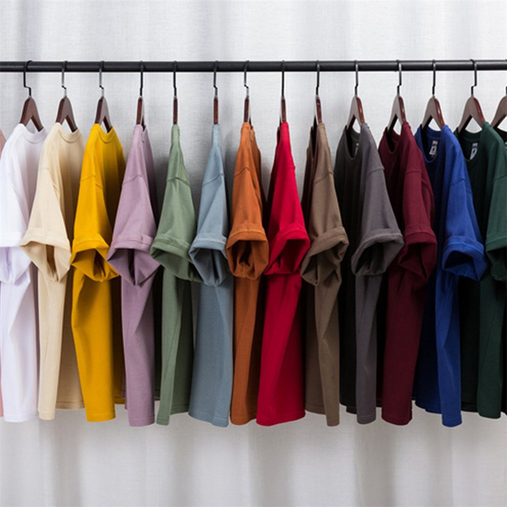 Wholesale Heavyweight 280Gsm Dropped Shoulder Cotton T-Shirt Short Sleeve Solid Color Oversized Blank Unisex T-Shirt