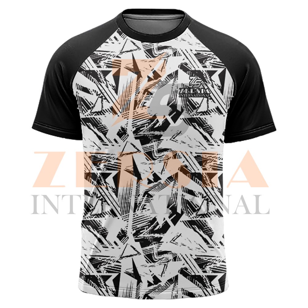 High Quality New Arrival Custom Brand Logo Fashion Raglan Sleeve Sublimation T shirt for men 100% Polyester