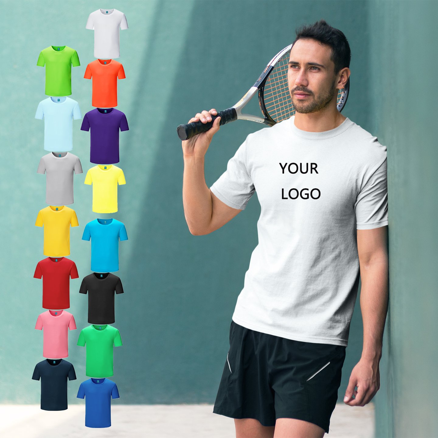 High quality cotton can customize the personal logo of the stylish men to wear Quick-dry T-shirt Men's T-shirt 180 Grams