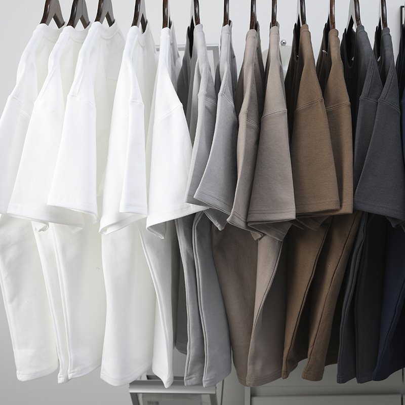 Men'S Clothing Cut And Sew T Shirt Streetwear Drop Shoulder T-Shirt Manufacturer Oversized Boxy Cropped T Shirt Men