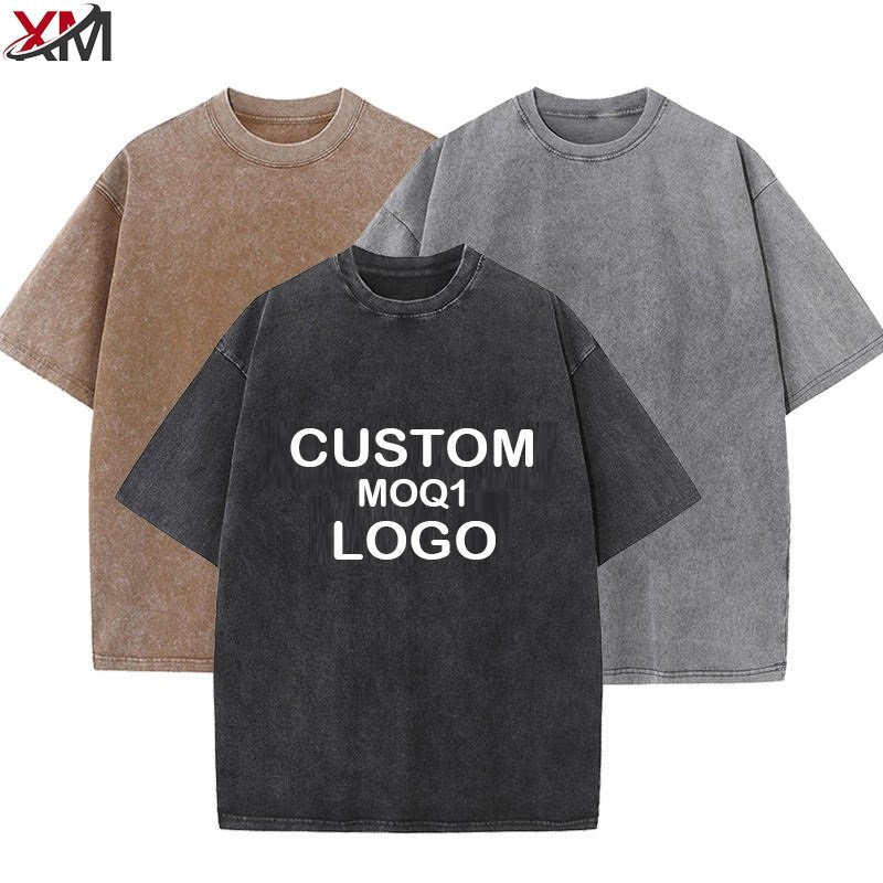 Manufacturer Print Streetwear Graphic 100%Cotton Blank Heavyweight Plus Size Plain Women Custom Vintage Oversized Men'S T-Shirts