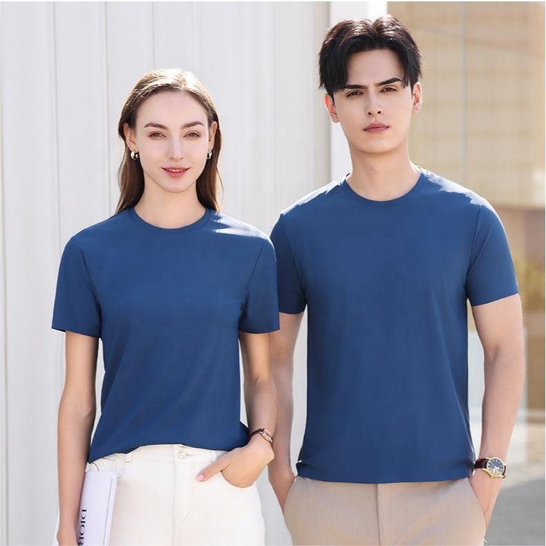 Seamless round neck Wholesale in stock breathable quick drying sports casual custom men's T-shirt short sleeve