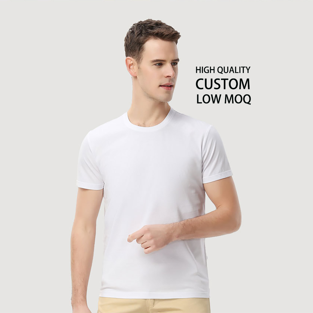 High Quality 100 Cotton Tee Shirt Blank Plain Unisex Tshirts Custom Logo Design Slim Fit Men's T Shirts