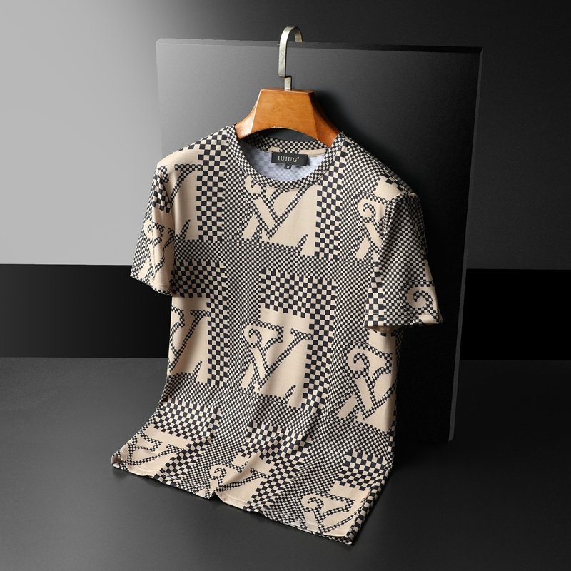 Men's fashion clothing wholesale casual round neck printed T-shirt cotton Short Sleeve men's T-shirt