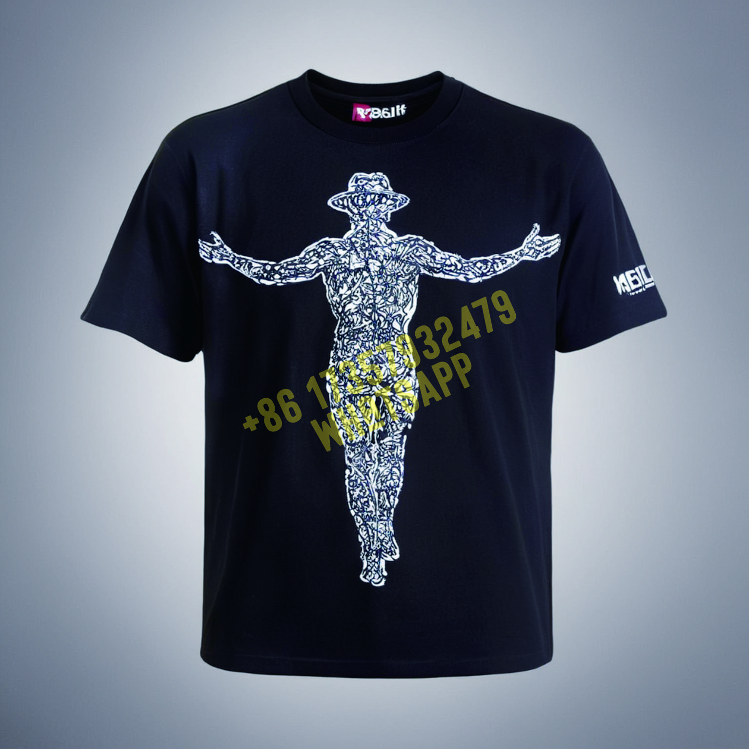 Wholesale 100% Cotton High Quality Heavyweight 230G Unisex Oversized O-Neck Custom Designed Print Enzyme Wash HELL Men's Tshirts