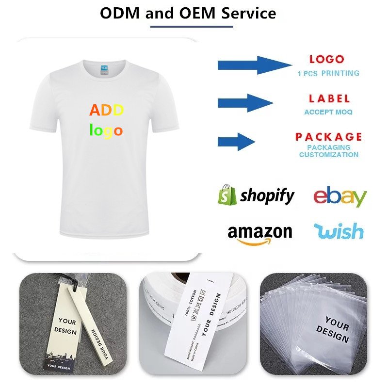 Custom T Shirt Manufacturer Dry Fit T Shirt Polyester T Shirt Sublimation Tshirts With Logo Custom Logo Printed Men's T-shirts