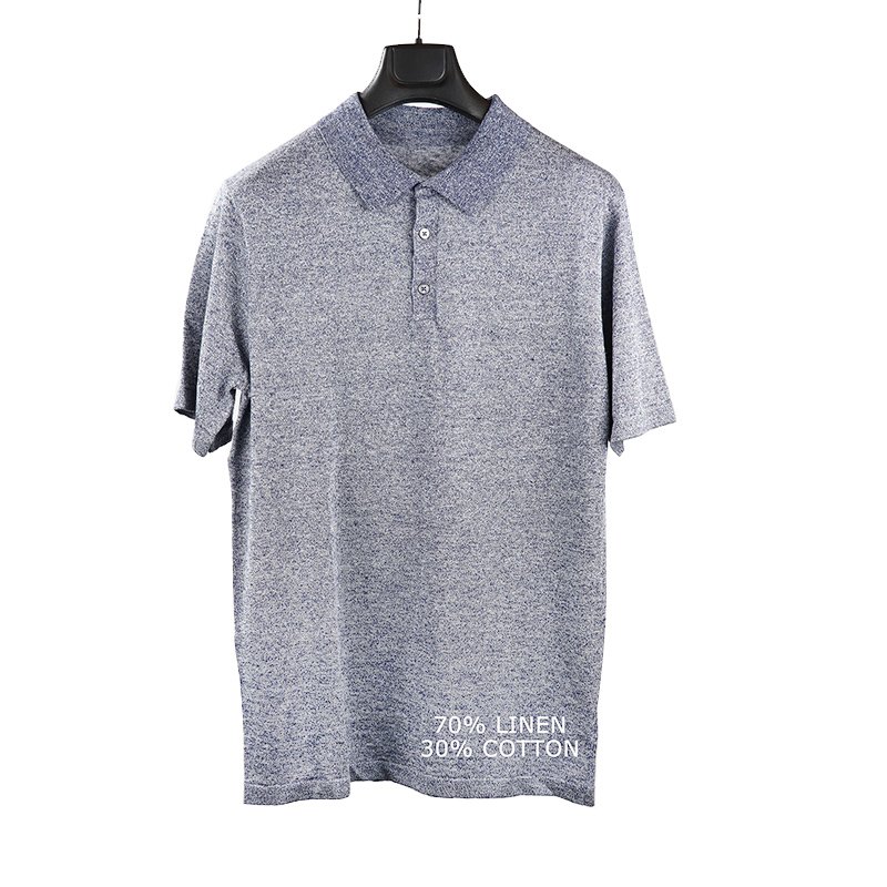 Custom Wholesale Men Summer Polo Shirts Plain Golf Polo Blank Sweater T Shirt Knitted Men's T-shirts